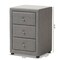 Baxton Studio Tessa Modern Grey Upholstered 3-Drawer Nightstand 147-8161 - alternate 9
